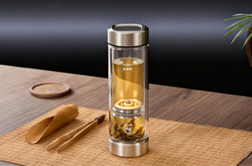 乐沁杯（双层茶水分离抗菌玻璃杯）